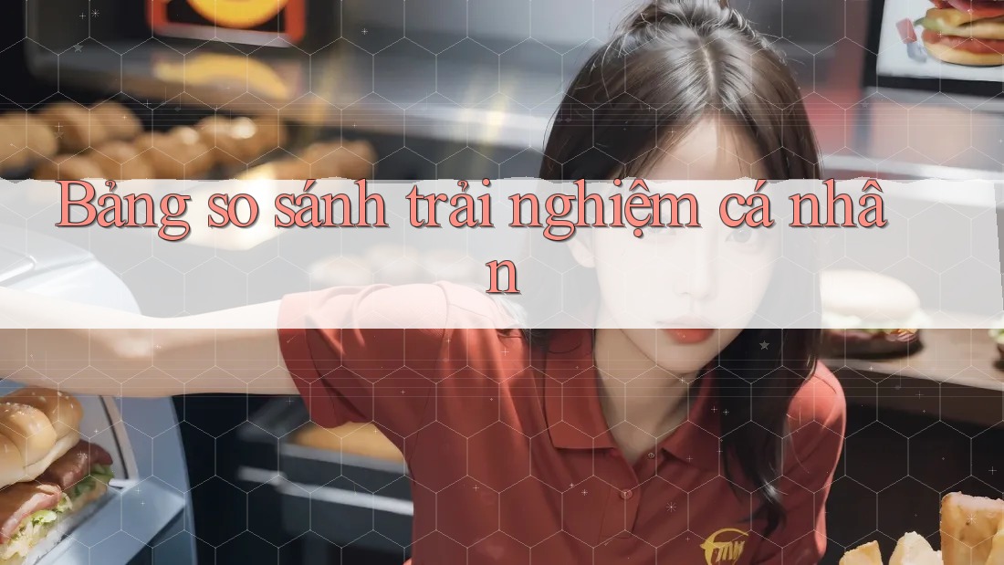 Bảng so sánh trải nghiệm cá nhân Bảng so sánh trải nghiệm cá nhân