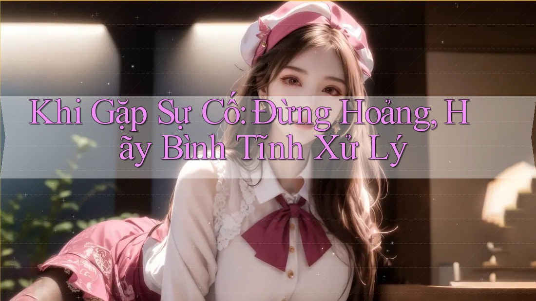 Khi Gặp Sự Cố: Đừng Hoảng, Hãy Bình Tĩnh Xử Lý