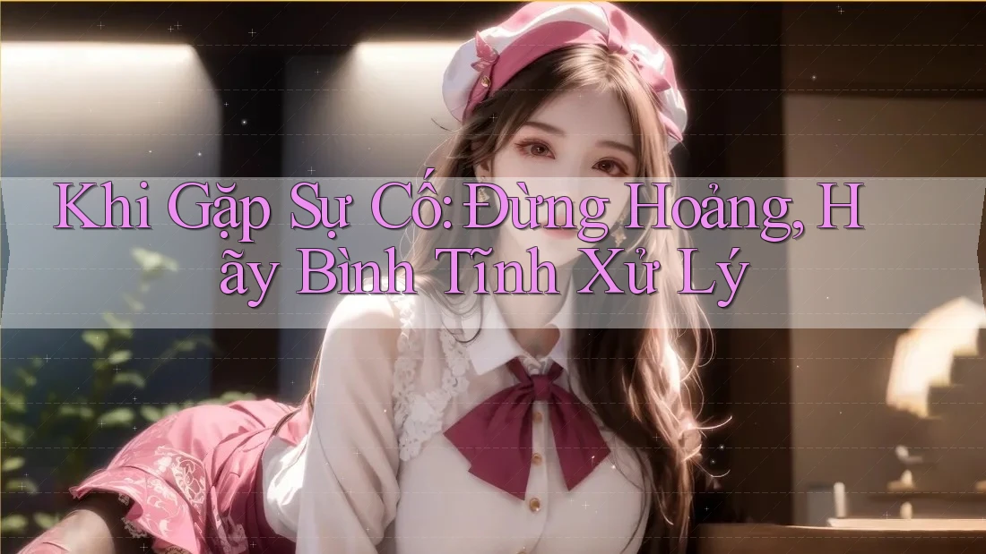 Khi Gặp Sự Cố: Đừng Hoảng, Hãy Bình Tĩnh Xử Lý Khi Gặp Sự Cố: Đừng Hoảng, Hãy Bình Tĩnh Xử Lý
