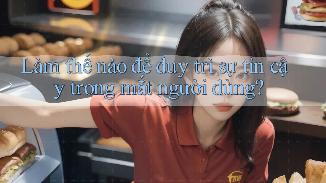 Làm thế nào để duy trì sự tin cậy trong mắt người dùng? Làm thế nào để duy trì sự tin cậy trong mắt người dùng?